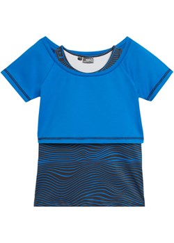 Shirt dziewczęcy sportowy 2 w 1 + top sportowy (2 części) ze sklepu bonprix w kategorii Bluzki dziewczęce - zdjęcie 170611423