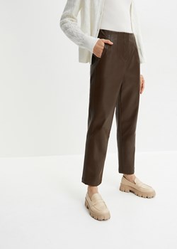Spodnie ze sztucznej skóry ze sklepu bonprix w kategorii Spodnie damskie - zdjęcie 170611660