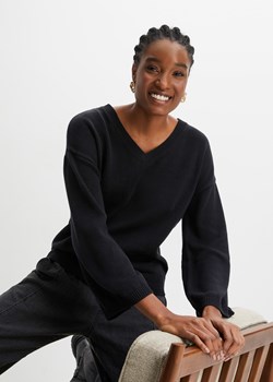 Sweter z kokardką i szerokimi rękawami ze sklepu bonprix w kategorii Swetry damskie - zdjęcie 170611772