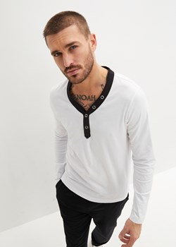 Shirt z długim rękawem z bawełny organicznej, Slim Fit ze sklepu bonprix w kategorii T-shirty męskie - zdjęcie 170612073