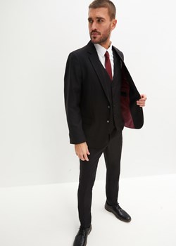 Garnitur Slim Fit (kompl. 4-częściowy): marynarka, spodnie, kamizelka, krawat ze sklepu bonprix w kategorii Garnitury męskie - zdjęcie 170612164