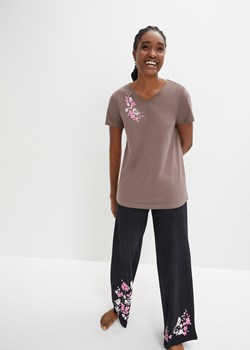 Piżama z szerokimi spodniami ze sklepu bonprix w kategorii Piżamy damskie - zdjęcie 170612334