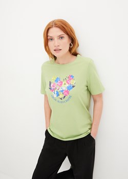 T-shirt z nadrukiem z przodu, z bawełny organicznej ze sklepu bonprix w kategorii Bluzki damskie - zdjęcie 170612794