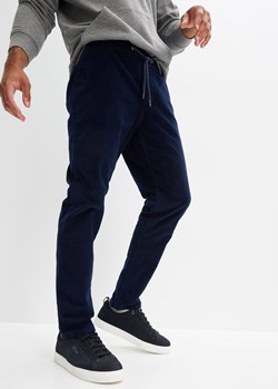 Spodnie sztruksowe z gumką w talii Regular Fit Straight, krótsza długość ze sklepu bonprix w kategorii Spodnie męskie - zdjęcie 170612891