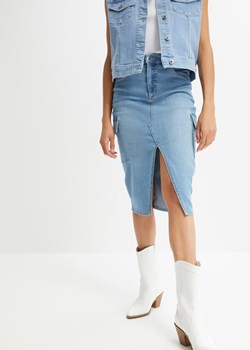 Spódnica dżinsowa bojówka ze sklepu bonprix w kategorii Spódnice - zdjęcie 170613291