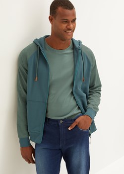 Bluza rozpinana z kapturem, z poliestru z recyklingu ze sklepu bonprix w kategorii Bluzy męskie - zdjęcie 170613484