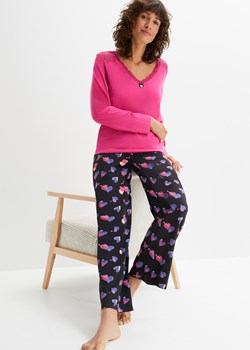 Piżama z koronkową wstawką ze sklepu bonprix w kategorii Piżamy damskie - zdjęcie 170614254