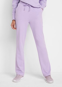 Spodnie sportowe z bawełny organicznej, Flared ze sklepu bonprix w kategorii Spodnie damskie - zdjęcie 170614414