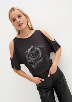Shirt cold-shoulder ze sklepu bonprix w kategorii Bluzki damskie - zdjęcie 170614490