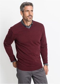 Sweter z dekoltem w serek ze sklepu bonprix w kategorii Swetry męskie - zdjęcie 170614673
