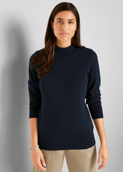 Sweter basic ze stójką, z bawełny z recyklingu ze sklepu bonprix w kategorii Swetry damskie - zdjęcie 170615210