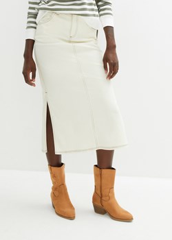 Spódnica dżinsowa midi ze sklepu bonprix w kategorii Spódnice - zdjęcie 170615573