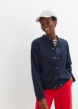Bluza rozpinana z plisą guzikową ze sklepu bonprix w kategorii Bluzy damskie - zdjęcie 170615762