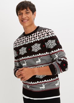 Sweter w norweski wzór, ze zrównoważonego materiału ze sklepu bonprix w kategorii Swetry męskie - zdjęcie 170615932