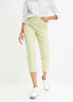 Krótsze spodnie ze stretchem i prostymi nogawkami ze sklepu bonprix w kategorii Spodnie damskie - zdjęcie 170616883