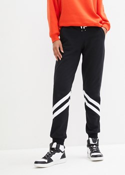 Spodnie dresowe z kontrastowymi paskami ze sklepu bonprix w kategorii Spodnie damskie - zdjęcie 170617342