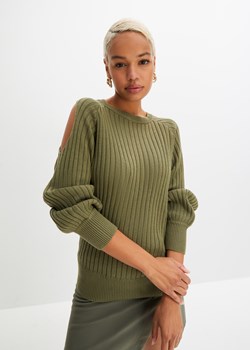 Sweter z wycięciami ze sklepu bonprix w kategorii Swetry damskie - zdjęcie 170617362