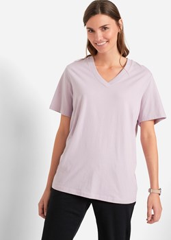 Długi shirt z dekoltem w szpic (5 sztuk), krótki rękaw ze sklepu bonprix w kategorii Bluzki damskie - zdjęcie 170617454