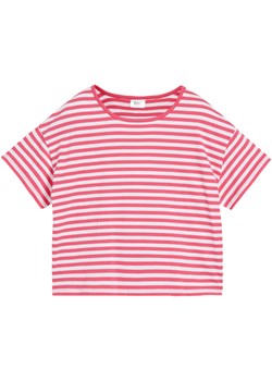 T-shirt dziewczęcy z bawełny organicznej ze sklepu bonprix w kategorii Bluzki dziewczęce - zdjęcie 170617904
