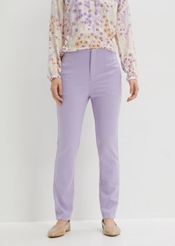 Spodnie high waist z zakładkami poniżej talii ze sklepu bonprix w kategorii Spodnie damskie - zdjęcie 170618183
