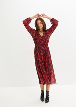 Sukienka midi z siatkowego materiału z nadrukiem ze sklepu bonprix w kategorii Sukienki - zdjęcie 170618243