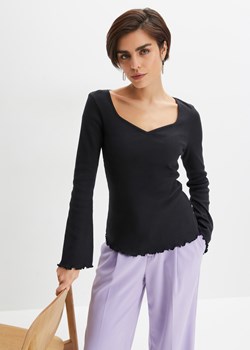 Shirt w prążek, z rozkloszowanymi rękawami ze sklepu bonprix w kategorii Bluzki damskie - zdjęcie 170618863