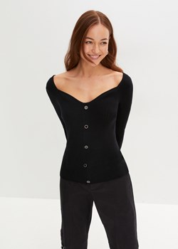 Sweter z dekoltem w serce ze sklepu bonprix w kategorii Swetry damskie - zdjęcie 170619291