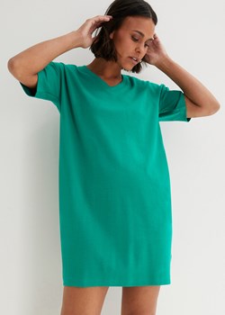 Sukienka shirtowa z dekoltem w serek, oversized (2 szt.) ze sklepu bonprix w kategorii Sukienki - zdjęcie 170619542