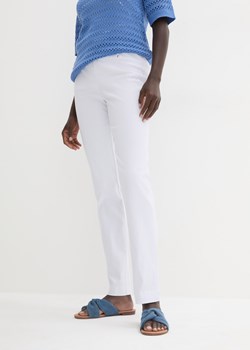 Spodnie ze stretchem z gumką w talii ze sklepu bonprix w kategorii Spodnie damskie - zdjęcie 170619683
