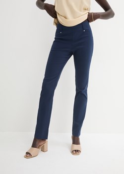 Spodnie ze stretchem z gumką w talii ze sklepu bonprix w kategorii Spodnie damskie - zdjęcie 170619684