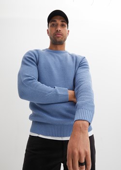 Sweter z bawełny z recyklingu ze sklepu bonprix w kategorii Swetry męskie - zdjęcie 170619744