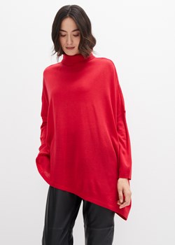 Sweter poncho oversize w asymetrycznym fasonie ze sklepu bonprix w kategorii Swetry damskie - zdjęcie 170619840