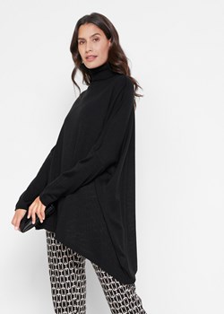Sweter poncho oversize w asymetrycznym fasonie ze sklepu bonprix w kategorii Swetry damskie - zdjęcie 170619843