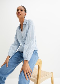 Bluzka kopertowa z bawełny organicznej ze sklepu bonprix w kategorii Koszule damskie - zdjęcie 170619941