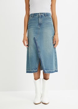 Spódnica dżinsowa z kieszeniami po bokach ze sklepu bonprix w kategorii Spódnice - zdjęcie 170619994