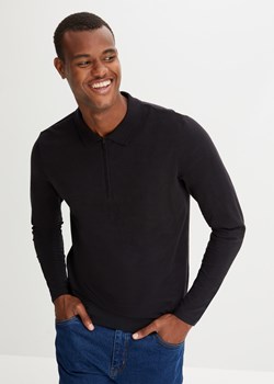 Shirt polo z długim rękawem i ściągaczem ze sklepu bonprix w kategorii T-shirty męskie - zdjęcie 170620260