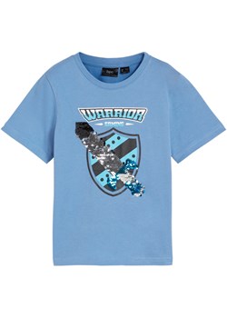 T-shirt chłopięcy z obracanymi cekinami, z bawełny organicznej ze sklepu bonprix w kategorii T-shirty chłopięce - zdjęcie 170620464