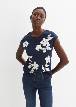 Shirt z kwiatowym nadrukiem ze sklepu bonprix w kategorii Bluzki damskie - zdjęcie 170620530