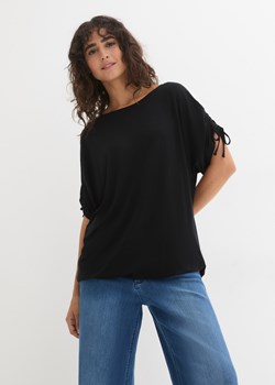 Shirt z marszczeniem w rękawach i gumką w dolnej części ze sklepu bonprix w kategorii Bluzki damskie - zdjęcie 170620644