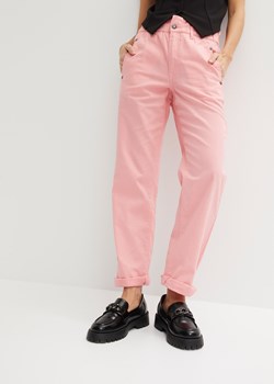 Spodnie twillowe ze stretchem z wygodnym paskiem ze sklepu bonprix w kategorii Spodnie damskie - zdjęcie 170620780