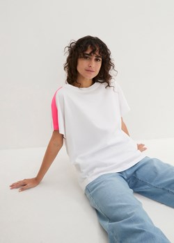 T-shirt z rękawami falbanowymi z neonowymi paskami ze sklepu bonprix w kategorii Bluzki damskie - zdjęcie 170620802