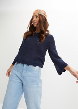 Letni sweter w ażurowy wzór ze sklepu bonprix w kategorii Swetry damskie - zdjęcie 170620984