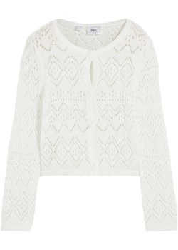 Sweter dziewczęcy rozpinany w ażurowy wzór ze sklepu bonprix w kategorii Swetry dziewczęce - zdjęcie 170621034