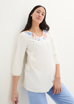 Shirt ciążowy i do karmienia, z chwostem i kwiatowym nadrukiem ze sklepu bonprix w kategorii Bluzki ciążowe - zdjęcie 170621412