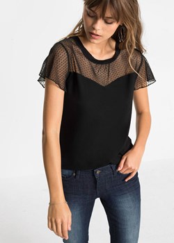 Shirt ze stretchem i siatkową wstawką ze sklepu bonprix w kategorii Bluzki damskie - zdjęcie 170622184
