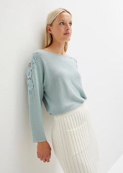Sweter z koronką ze sklepu bonprix w kategorii Swetry damskie - zdjęcie 170622522