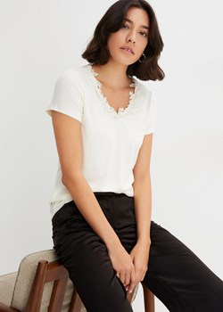 Shirt z koronkową wstawką ze sklepu bonprix w kategorii Bluzki damskie - zdjęcie 170622533