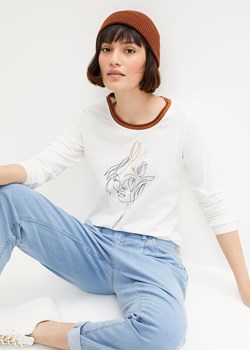 Shirt z długim rękawem i nadrukiem ze sklepu bonprix w kategorii Bluzki damskie - zdjęcie 170622572