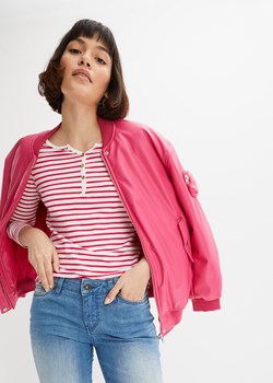 Shirt z długim rękawem i plisą guzikową ze sklepu bonprix w kategorii Bluzki damskie - zdjęcie 170622573