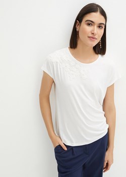 Shirt z koronkową wstawką ze sklepu bonprix w kategorii Bluzki damskie - zdjęcie 170622633
